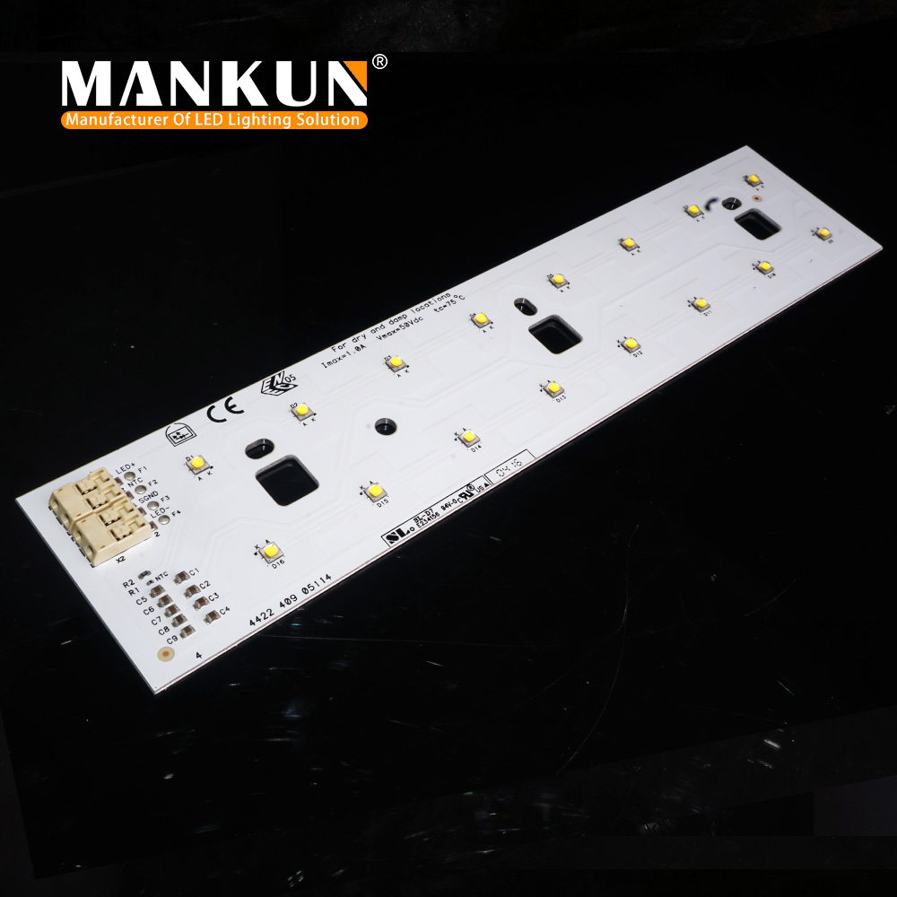 4000K CCT 218.5x49.5mm LED Street Light Module 3535 16PCS 50W 17516